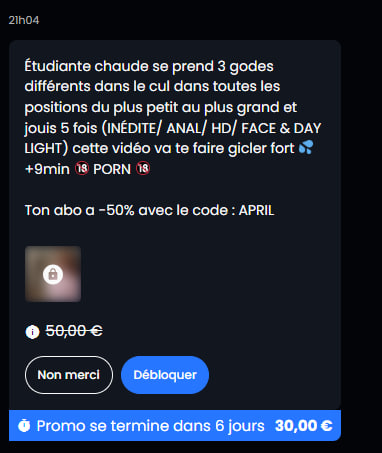 Analyse de Push MYM Fans