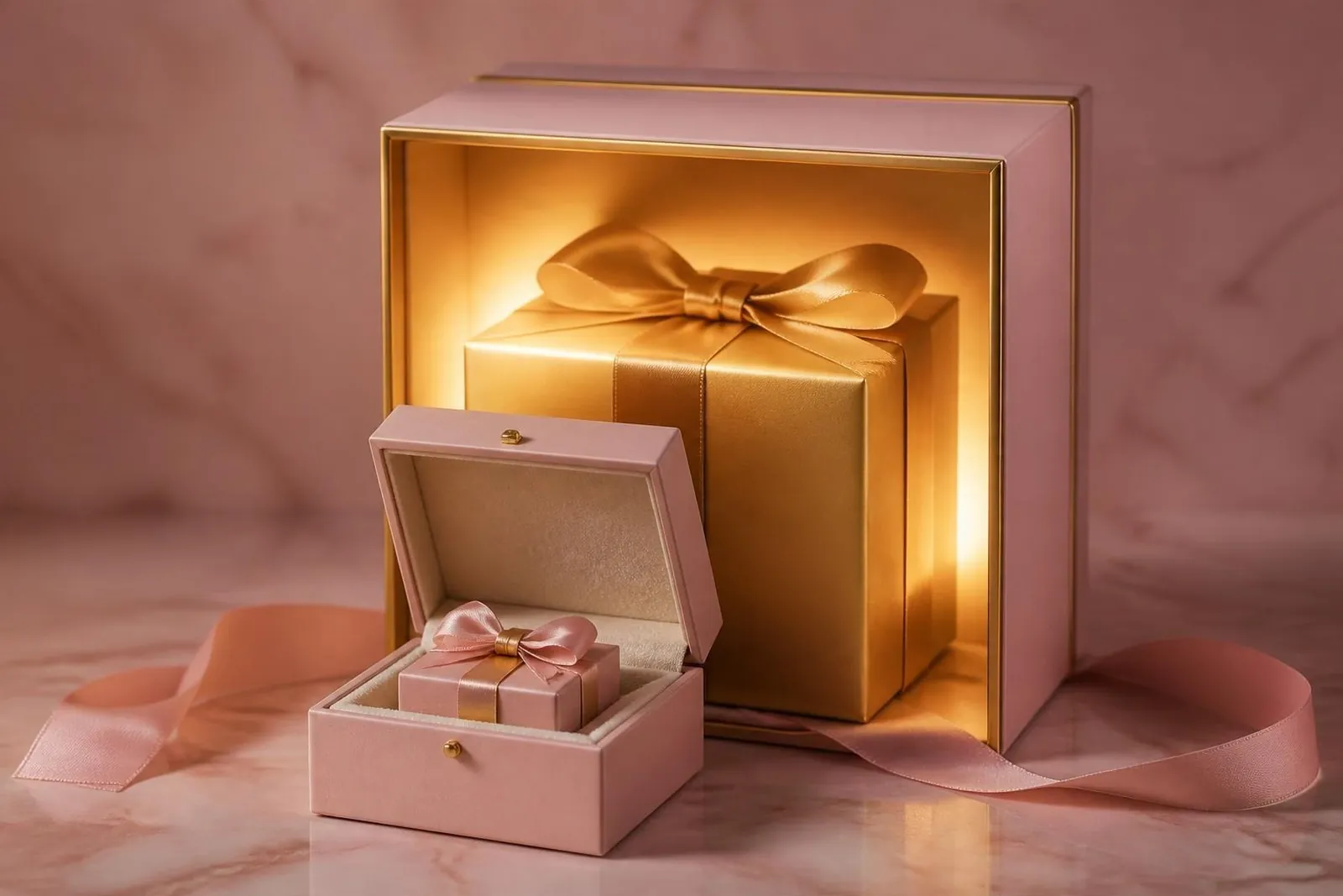 Boîtes cadeaux emboîtées les unes dans les autres