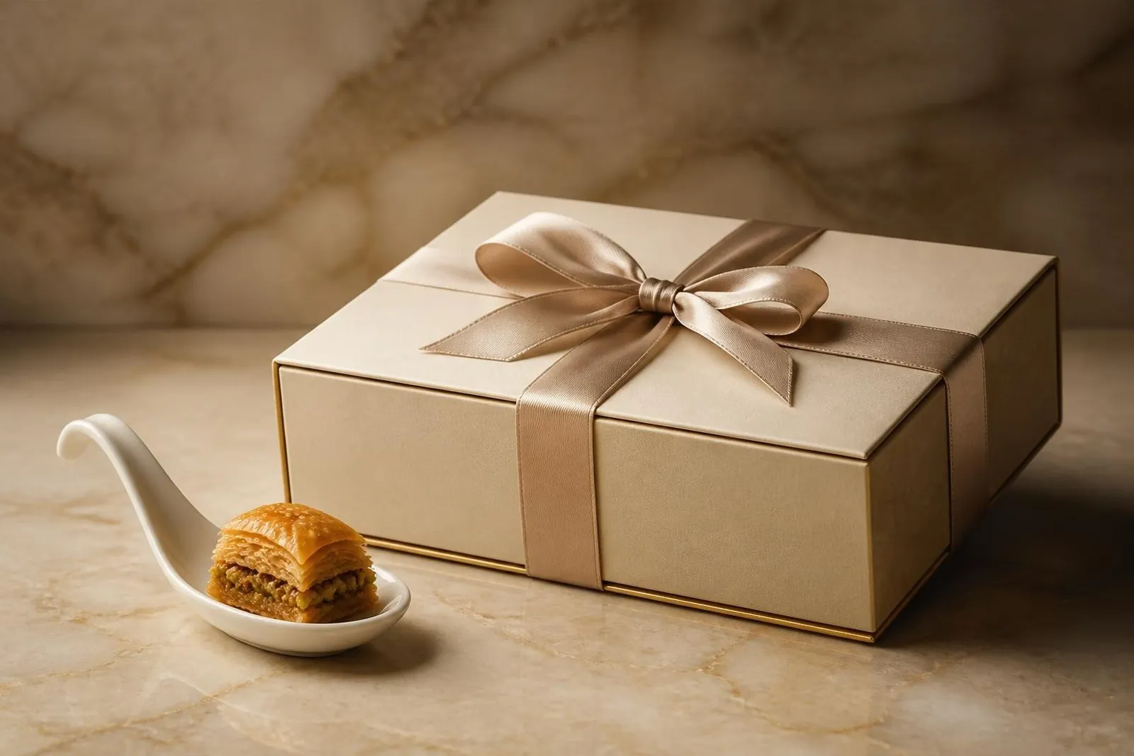 Cuillère de dégustation posée sur une assiette