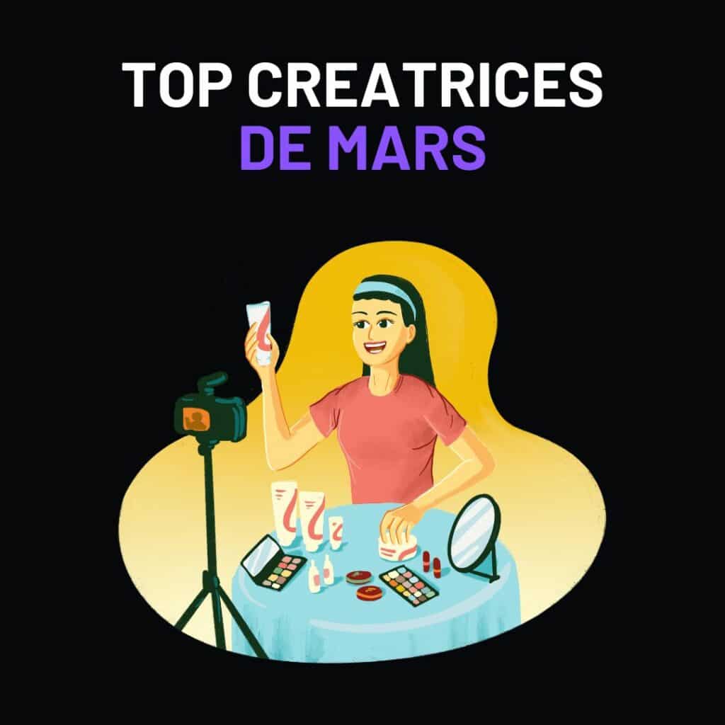 Le top créatrices sur MYM Fans en Mars